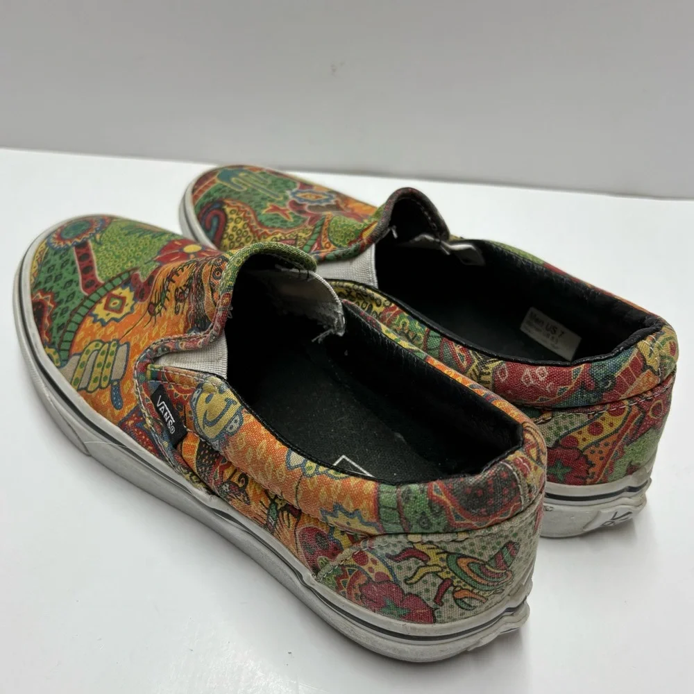 Van Doren Vans Desert Southwest Western Print Slip Ons Men's 7 Women's 8.5